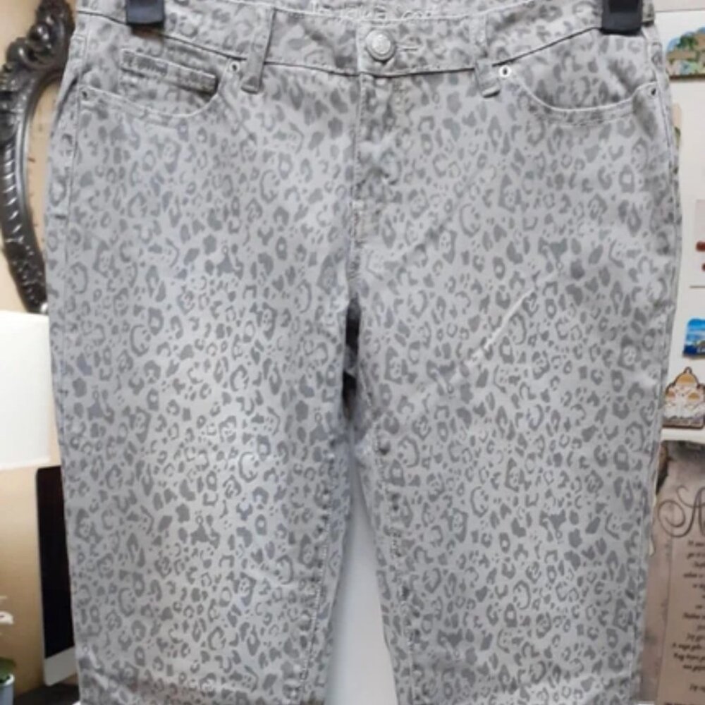Pantalon jean motif léopard T.42 Is Laura Scott